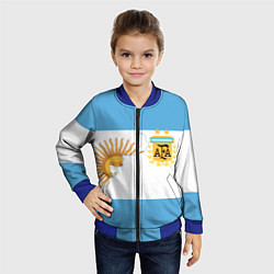 Бомбер детский Сборная Аргентины, цвет: 3D-синий — фото 2