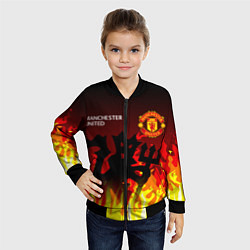 Бомбер детский MANCHESTER UNITED ДЬЯВОЛ, цвет: 3D-черный — фото 2