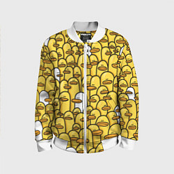 Бомбер детский Утки, цвет: 3D-белый