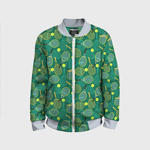 Детский бомбер Большой Теннис / 3D-Серый – фото 1
