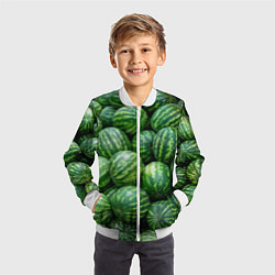 Бомбер детский Арбузы, цвет: 3D-белый — фото 2