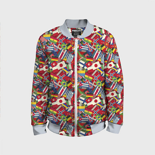 Детский бомбер Страны Мира / 3D-Серый – фото 1