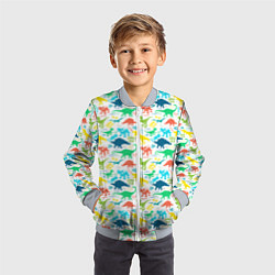 Бомбер детский DINOSAUR, цвет: 3D-серый — фото 2