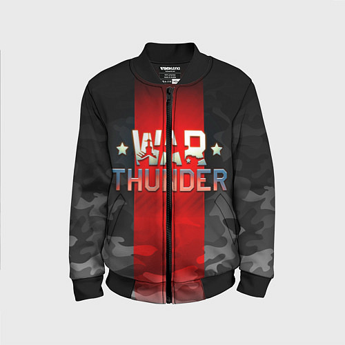 Детский бомбер WAR THUNDER ВАР ТАНДЕР / 3D-Черный – фото 1
