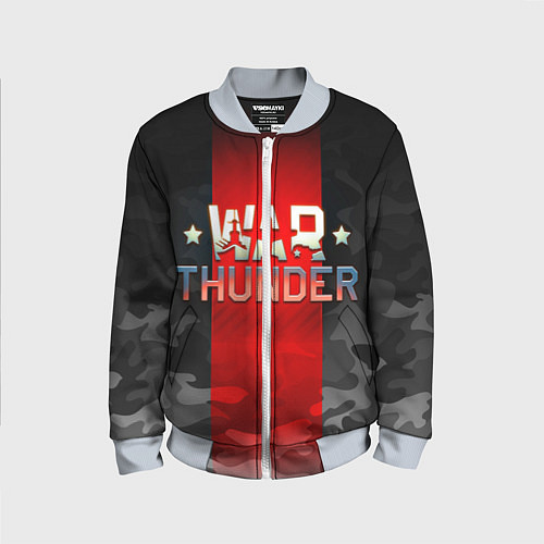 Детский бомбер WAR THUNDER ВАР ТАНДЕР / 3D-Серый – фото 1