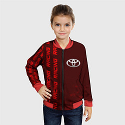 Бомбер детский Тойота - Pro Racing Паттерн, цвет: 3D-красный — фото 2