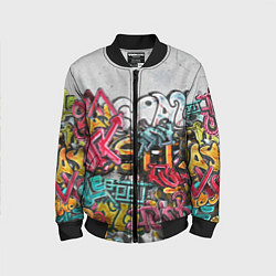 Бомбер детский Graffiti on the wall, цвет: 3D-черный