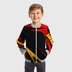 Бомбер детский Уникальные линии, цвет: 3D-серый — фото 2