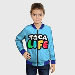 Бомбер детский Toca Life: Logo, цвет: 3D-синий — фото 2