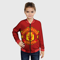 Бомбер детский Manchester United F C, цвет: 3D-красный — фото 2