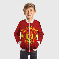 Бомбер детский Manchester United F C, цвет: 3D-белый — фото 2