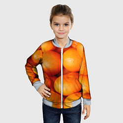 Бомбер детский Мандаринчик чик, цвет: 3D-серый — фото 2