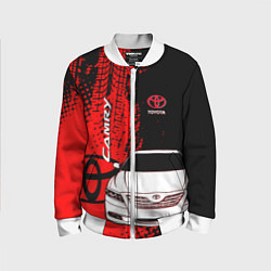 Бомбер детский Camry Toyota glitch, цвет: 3D-белый