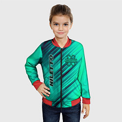 Бомбер детский Нилетто Niletto лого, цвет: 3D-красный — фото 2
