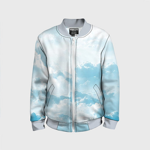 Детский бомбер Плотные облака / 3D-Серый – фото 1
