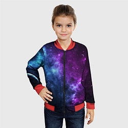 Бомбер детский NEON GALAXY НЕОНОВЫЙ КОСМОС, цвет: 3D-красный — фото 2