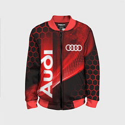 Бомбер детский AUDI АУДИ SPORT СПОРТ RED AND BLACK, цвет: 3D-красный