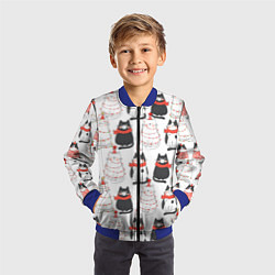 Бомбер детский НОВОГОДНИЕ КОТИКИ 2022, цвет: 3D-синий — фото 2