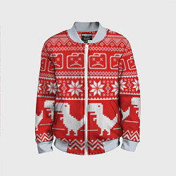 Детский бомбер Вязаный принт