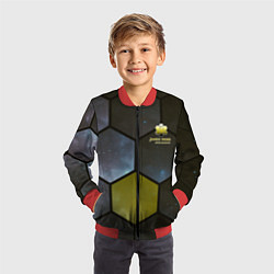 Бомбер детский JWST space cell theme, цвет: 3D-красный — фото 2