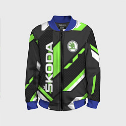 Бомбер детский ШКОДА ГЕОМЕТРИЯ ЛИНИИ SKODA GEOMETRY SPORT, цвет: 3D-синий