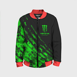 Бомбер детский Monster Energy Текстура, цвет: 3D-красный