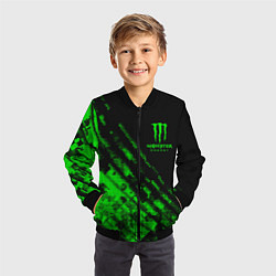 Бомбер детский Monster Energy Текстура, цвет: 3D-черный — фото 2