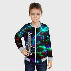 Бомбер детский Ghostrunner Logo, цвет: 3D-серый — фото 2