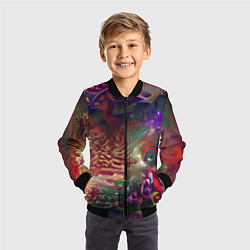 Бомбер детский Рождественские тайны, цвет: 3D-черный — фото 2