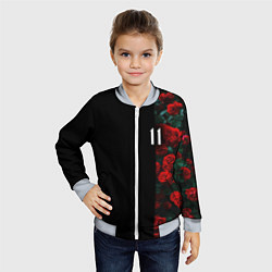 Бомбер детский РОЗЫ 11, цвет: 3D-серый — фото 2