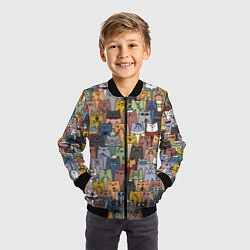 Бомбер детский The Коты, цвет: 3D-черный — фото 2