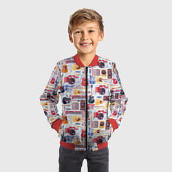 Бомбер детский Рок Музыкант, цвет: 3D-красный — фото 2