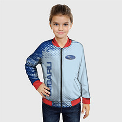 Бомбер детский Subaru - Субару, цвет: 3D-красный — фото 2