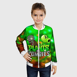 Бомбер детский Plants vs Zombies горохострел и зомби, цвет: 3D-белый — фото 2