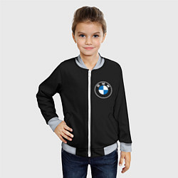 Бомбер детский BMW LOGO CARBON ЧЕРНЫЙ КАРБОН, цвет: 3D-серый — фото 2