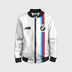 Бомбер детский БМВ 3 STRIPE BMW WHITE, цвет: 3D-черный