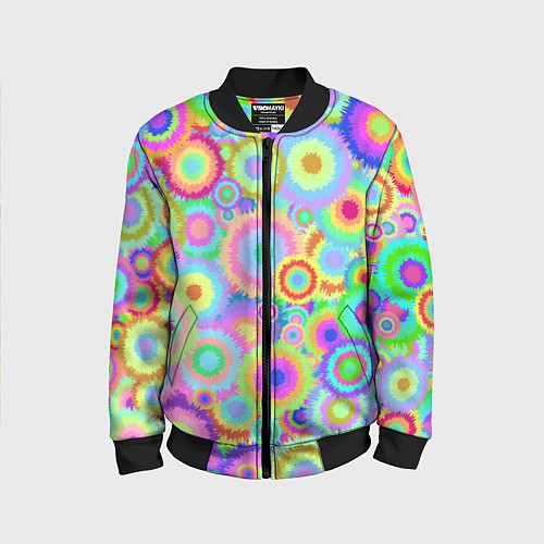 Детский бомбер Disco-Tie-Dye / 3D-Черный – фото 1