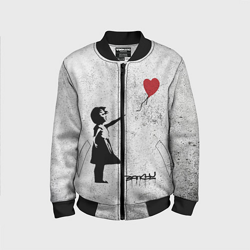 Детский бомбер Бэнкси Всегда есть надежда There is Always Hope Ba / 3D-Черный – фото 1