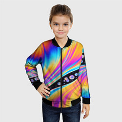 Бомбер детский КИСЛОТНЫЙ УЗОР, цвет: 3D-черный — фото 2