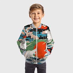 Бомбер детский Воспоминания об Японии, цвет: 3D-серый — фото 2