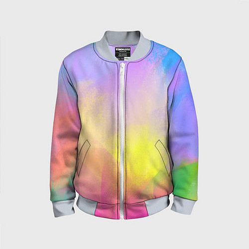 Детский бомбер Красочный неон / 3D-Серый – фото 1