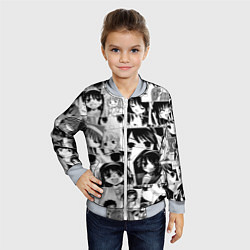 Бомбер детский Харухи Судзумия паттерн, цвет: 3D-серый — фото 2