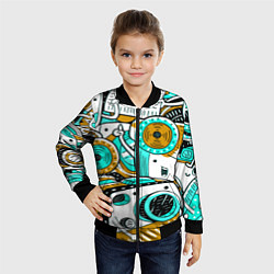 Бомбер детский ФОТОКАМЕРЫ НА ПОЗИТИВЕ, цвет: 3D-черный — фото 2
