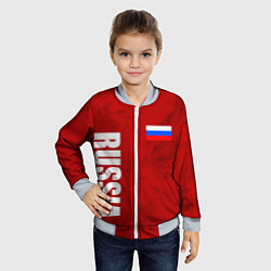 Бомбер детский RUSSIA - RED EDITION - SPORTWEAR, цвет: 3D-серый — фото 2