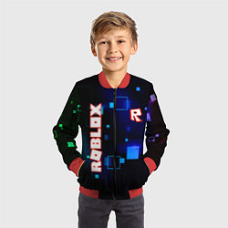 Бомбер детский ROBLOX неоновые кубики, цвет: 3D-красный — фото 2