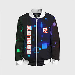 Бомбер детский ROBLOX неоновые кубики, цвет: 3D-белый
