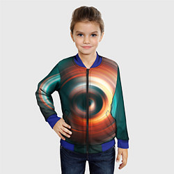 Бомбер детский Цветные круги - Black hole, цвет: 3D-синий — фото 2