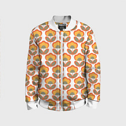 Детский бомбер ЦВЕТЫ В СТИЛЕ 70х