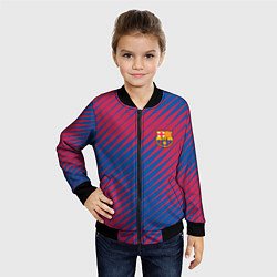 Бомбер детский Fc barcelona барселона fc абстракция, цвет: 3D-черный — фото 2