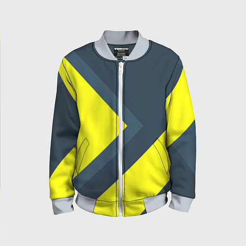 Детский бомбер Геометрическая Стрелка / 3D-Серый – фото 1